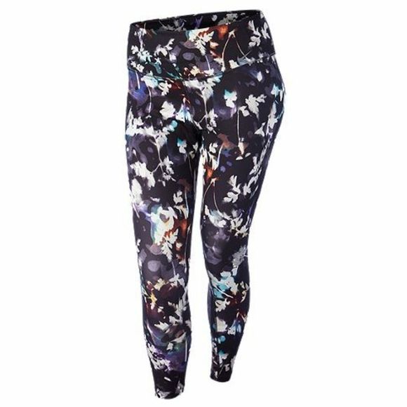Nike the one Tight fit mid rise full length floral active workout leggings plus - Picture 2 of 9